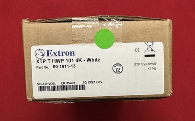 Extron 60-1611-13 XTP T HWP 101 4K, White 4K HDMI Transmitter Wallplate