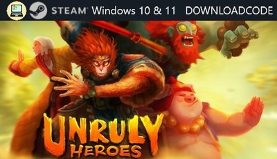 NEU PC Computer Spiel Unruly Heroes für Windows 10 11 STEAM Downloadcode Gamekey