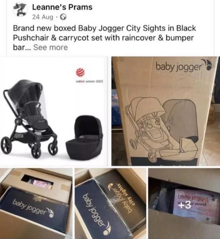 New Baby Jogger City Sights In Rich Black pushchair & carrycot set RRP £899 - Image 2 of 4