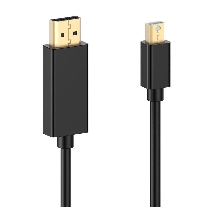 1m Mini Displayport DP Thunderbolt to HDMI HD Gold Cable Lead Wire Adapter - Image 2 of 4