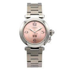 Used Cartier W31055M7 Pasha Big Date Wrist Watch Stainless Steel