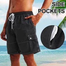 Mens Quick-dry Swim Trunks Breathable Swimwear Pants Summer Beach Shorts