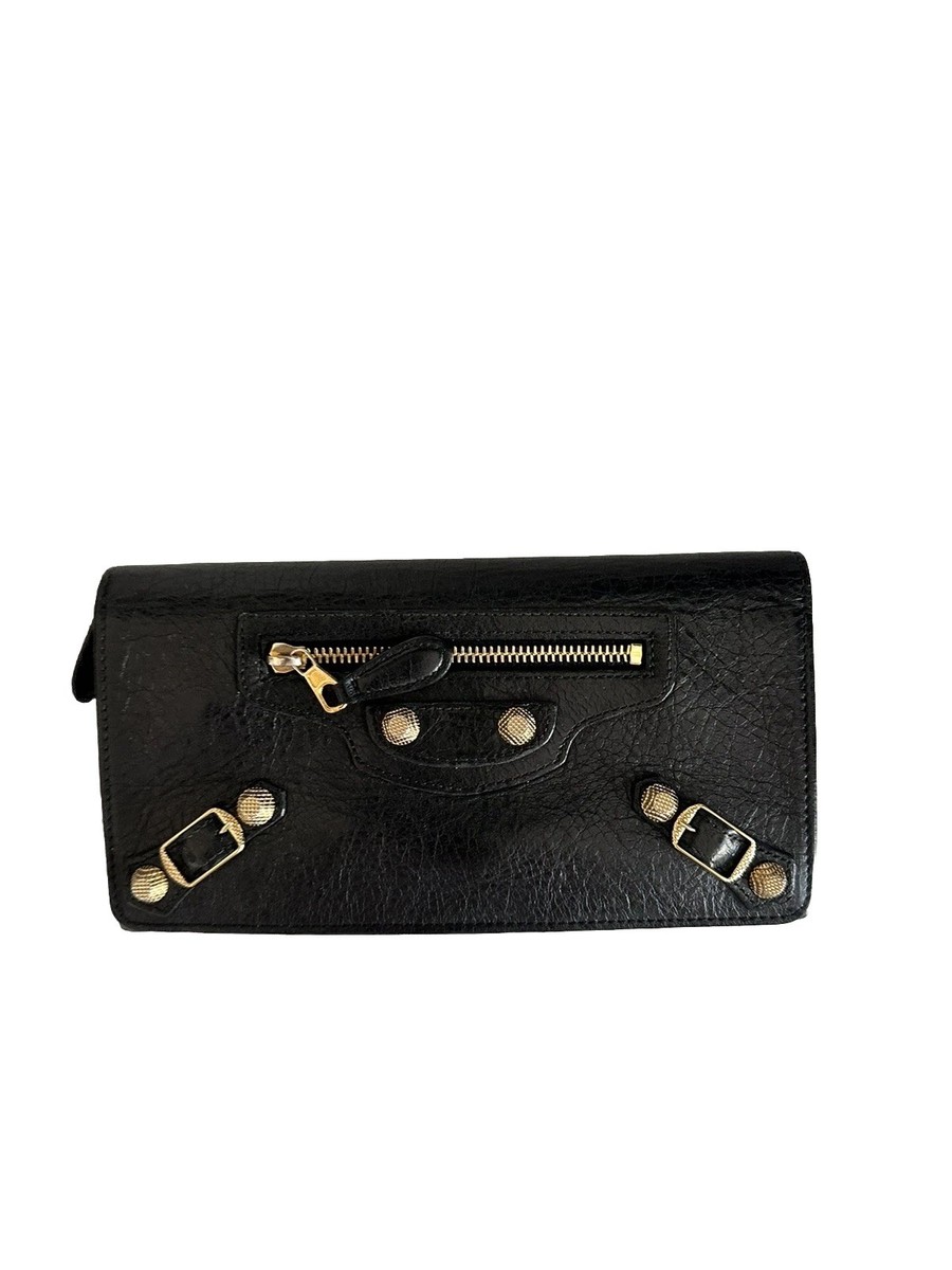 Balenciaga Black Agneau Leather Motocross Classic Money