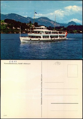 Ansichtskarte Luzern Lucerna Vierwaldstättersee, Schiff ''Schwyz'' 1980