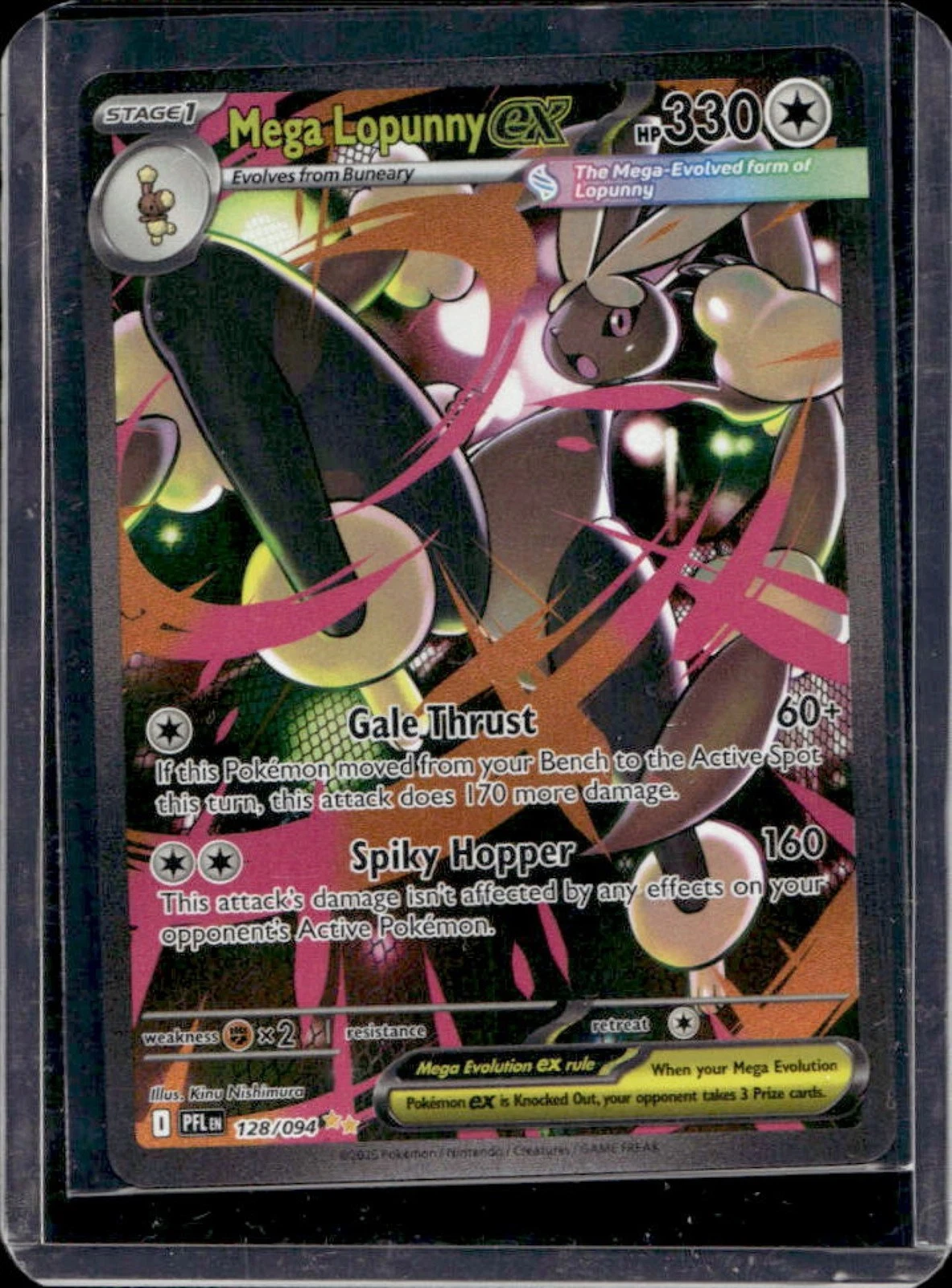 2025 Pokemon PFL Mega Lopunny ex Special Illustration Rare #128/094