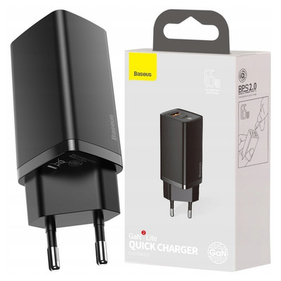 BASEUS LADEGERÄT 65W GAN2 LITE FÜR HANDYS 2 USB-PORTS SCHNELLES LADEN