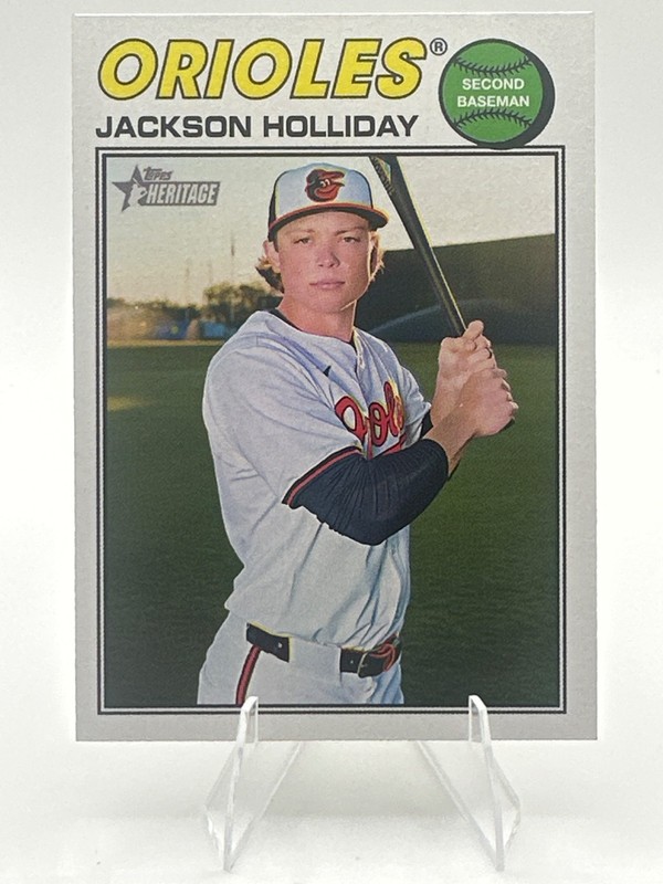 Jackson Holliday 2026 Topps Heritage Alternate Banner Variation SP #218 Orioles