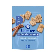 Gerber Snacks for Toddler Cinnamon Graham Animal Crackers 6 oz