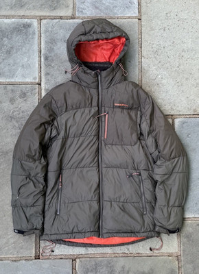Hawke & Co Hooded Puffer Jacket - Green/Orange Full Zip Men's Size S