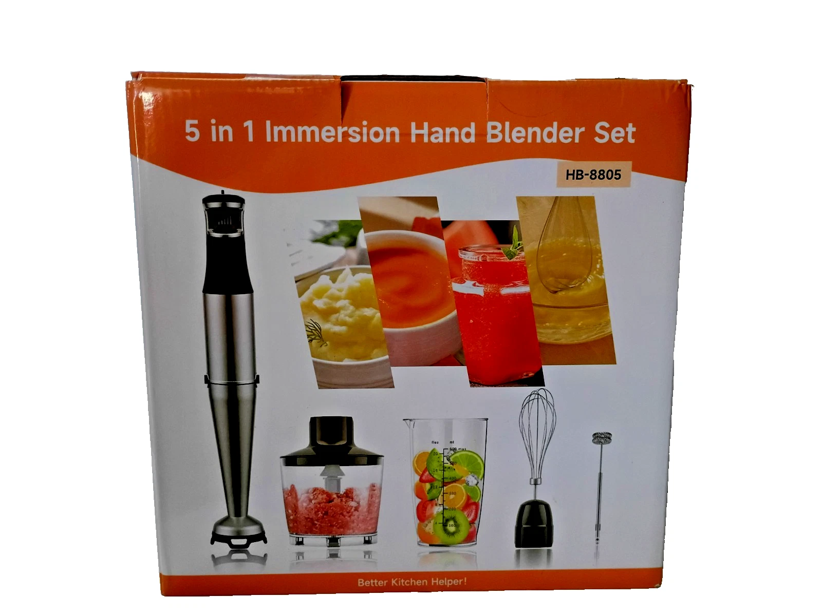 5 in 1 Immersion Hand Blender 1100W HB-8805
Opens in a new window or tab