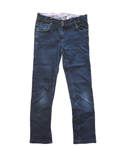 Jeans Gr. 138 für Mädchen von Vertbaudet dunkelblau verstellbarer Bund