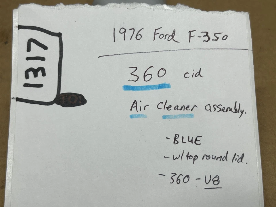 Camión Ford F100 F250 F350 67-72 73-79 - Filtro 360 390 FE AZUL LIMPIADOR DE AIRE V8 Foto 2 de 4