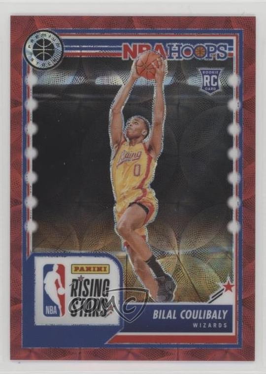 2023 NBA Hoops Premium Stock Red Prizm 35/88 Bilal Coulibaly #287 Rookie RC 19fe