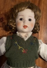Vintage Doll SFBJ 247 Paris Reproduction 17” Brown Hair, Painted Features