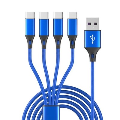Multi Charging Cable Multi USB Charger Cable Nylon Braided 3/4/5 in 1 Multiple