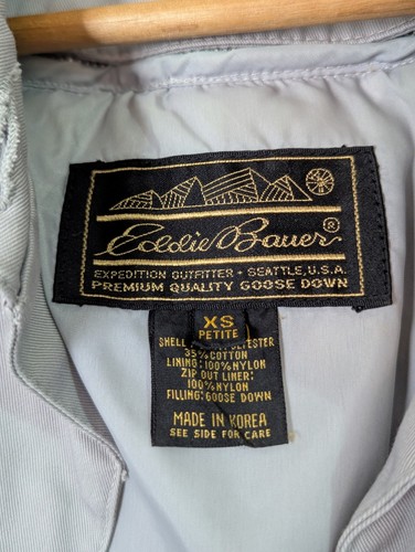 Vintage Eddie Bauer Trenchcoat Jacke Damen XS grau herausnehmbares Gänsedaunenfutter - Bild 14 von 16