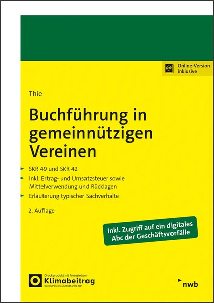 BuchfüHrung In GemeinnüTzigen Vereinen | Bernhard Thie | Bundle | 1 Taschenbuch-image