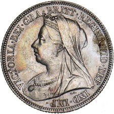 1899 Shilling - Victoria British Silver Coin - Very Nice