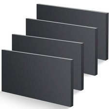 1/2 Thick Hard HDPE Solid Plastic Sheet Block Black 6x12 Inch 4 PCS
