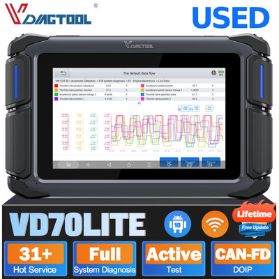 USED VDIAGTOOL VD70 Lite  OBD2 Scanner Car Diagnostic Tool Full System 31+ Reset