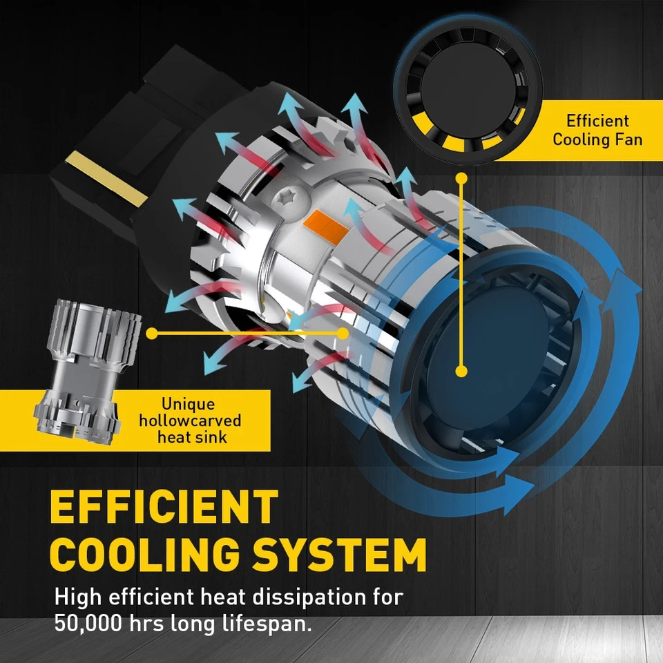 Bombillas intermitentes LED delanteras traseras 7440 7440AL ámbar 2 piezas sin errores Foto 2 de 4