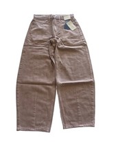 Universal Thread Women's Brown High-Rise Easy Barrel Leg Jeans Size 0