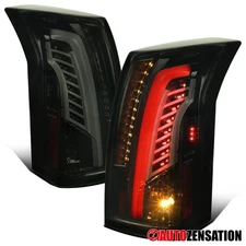 Fit 2003-2007 Cadillac CTS Black Smoke LED Tail Lights Rear Brake Lamps 03-07