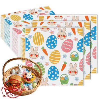 YEHOSHUN 100 Wax Paper Sheets Easter Egg 7x7''