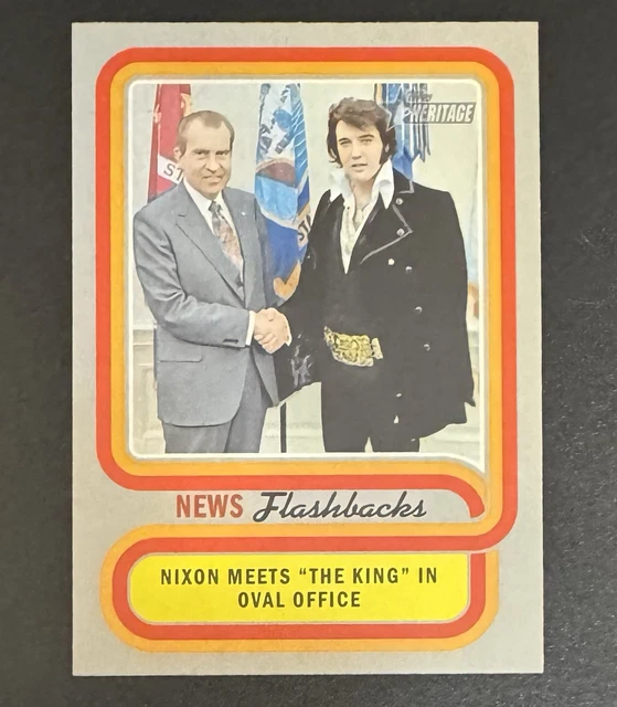 Richard Nixon & Elvis Presley 2019 Topps Heritage News Flashbacks #NF-10
