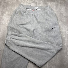 Vintage 90s Nike Team Gray Sweatpants Joggers Zip Ankles Swoosh Mens M Fleece