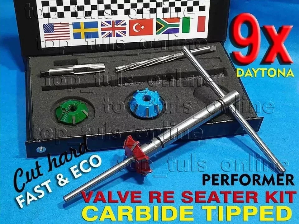 9x DAYTONA VENTILSITZFRÄSER SET HARTMETALL FORD Y-BLOCK V8 SMALL BLOCK - Bild 2 von 4