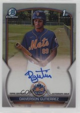 2023 Bowman Chrome Prospect Refractor /499 Daiverson Gutierrez #CPA-DG Auto 1ce5