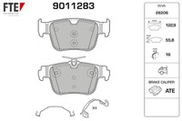 Bremsbelagsatz Scheibenbremse FTE 9011283 FüR VW Golf 8 CD1 DA1 Tiguan CT1 Caddy