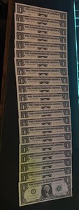 21 $1 Notes Some Sequential Incomplete Crispy And Clean!