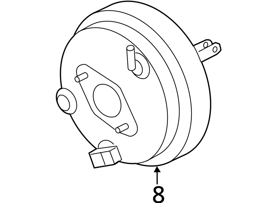 Power Brake Booster Without All Wheel Steering Fits 14-19 INFINITI Q70 4976389 - Image 4 of 4