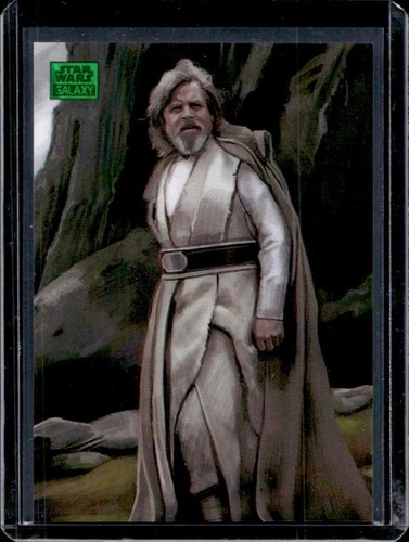2025 Topps Chrome Star Wars Galaxy Luke Skywalker POTF Green Lava #/175
