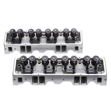 Edelbrock Cylinder Head Set 5073 E-street 185cc 70cc Hyd Flat Tappet For Sbc