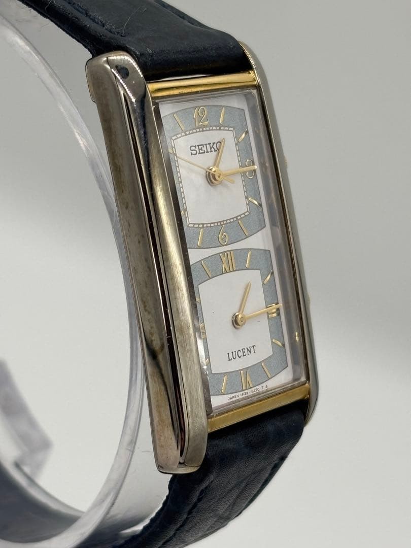 SEIKO Lucent Quartz Watch 1F2W-5A00 Dual Time Running Condition | eBay