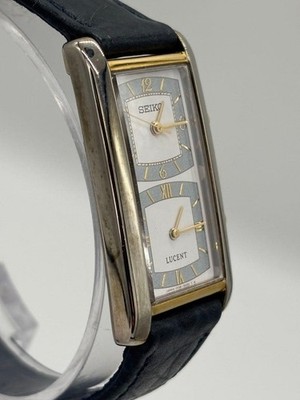 SEIKO Lucent Quartz Watch 1F2W-5A00 Dual Time Running Condition | eBay