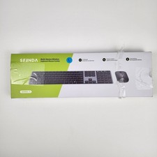 Seenda SKM64-3 Multi Device Wireless Keyboard Mouse Combo Bluetooth 2.4G USB -OB