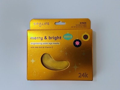 Spa Life Merry & Bright Brightening Under Eye Masks w/24k Gold + Vitamin C (B1)