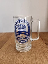 USS New Jersey BB-62 Glass Mug Stein Fire Power For Freedom 12 oz