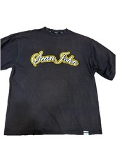 Vintage Y2K Hip-Hop Sean John XL Pullover Shirt Short Sleeve Striped Crewneck