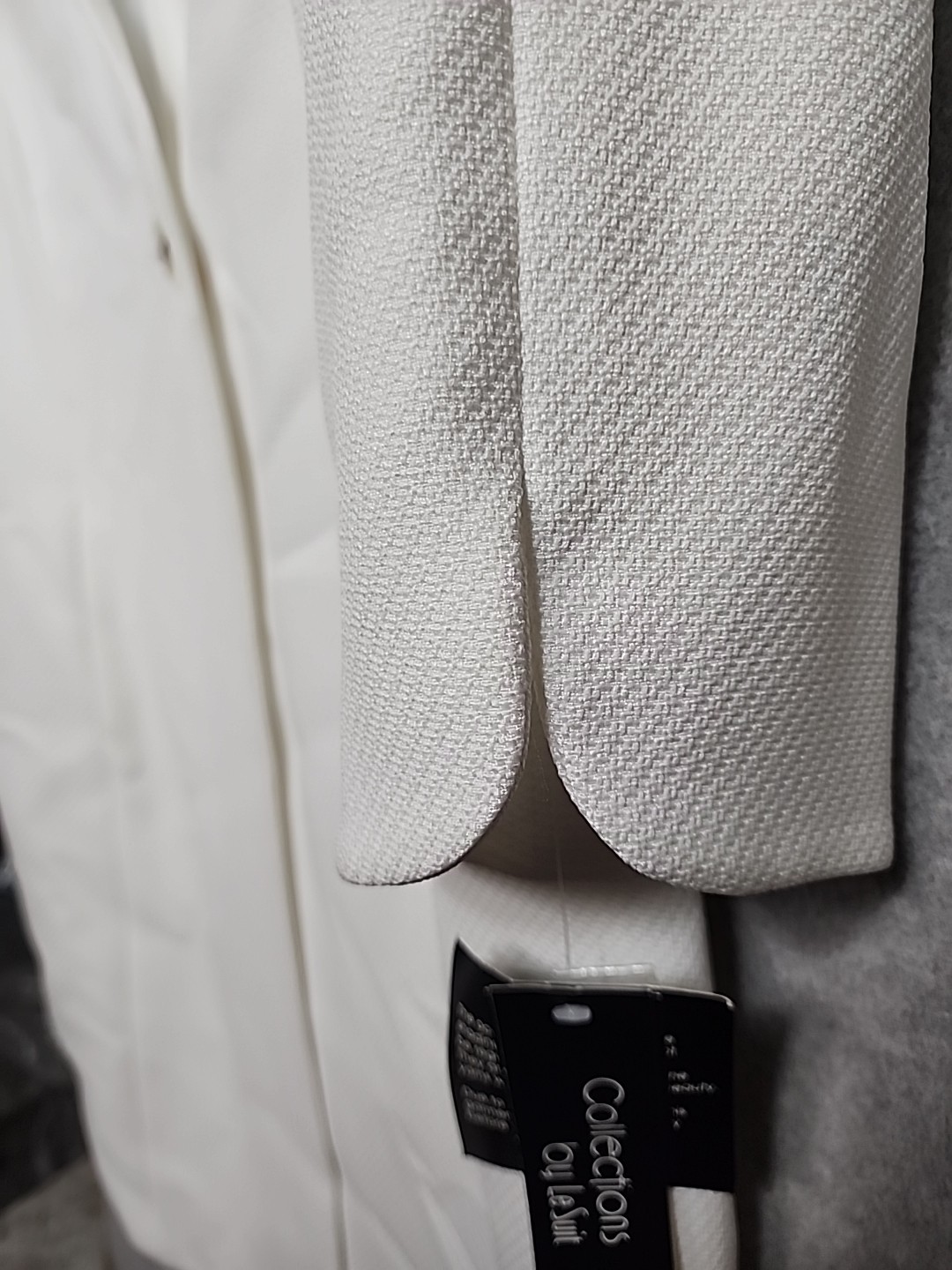 Vintage Le Suit Women's luxury Jacket Skirt/Duster White 2 Piece Set Sz 18 Y2K