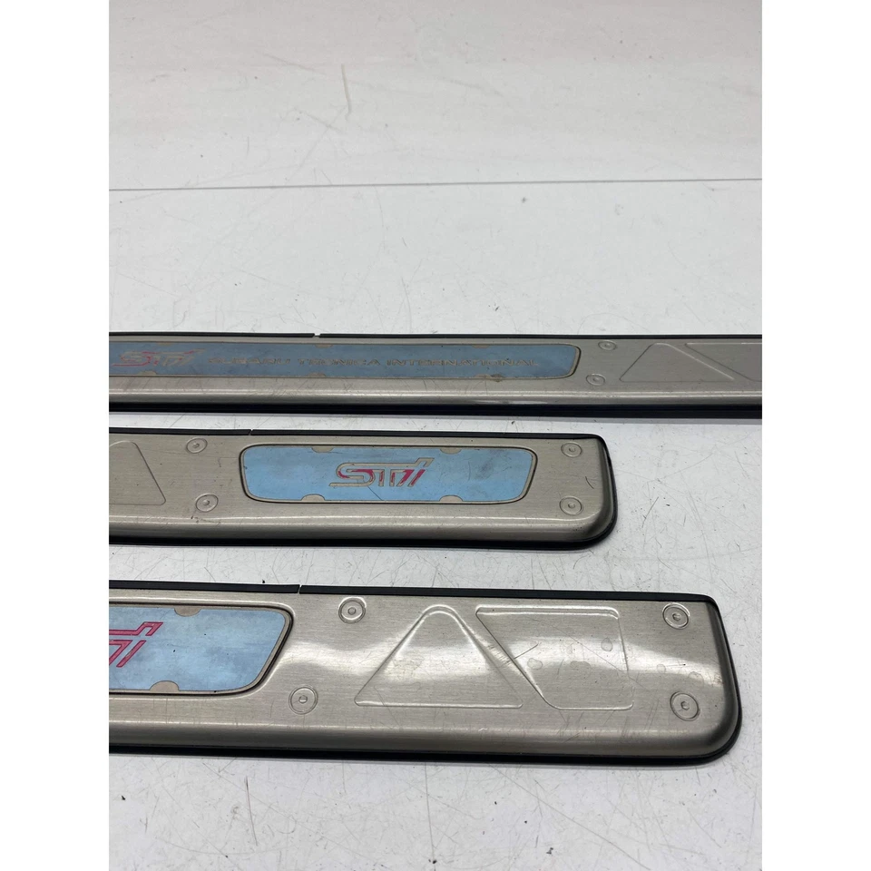 Subaru Impreza Door sill scuff plate trims jdm genuine x3 only WRX STI 2003 - Image 3 of 4