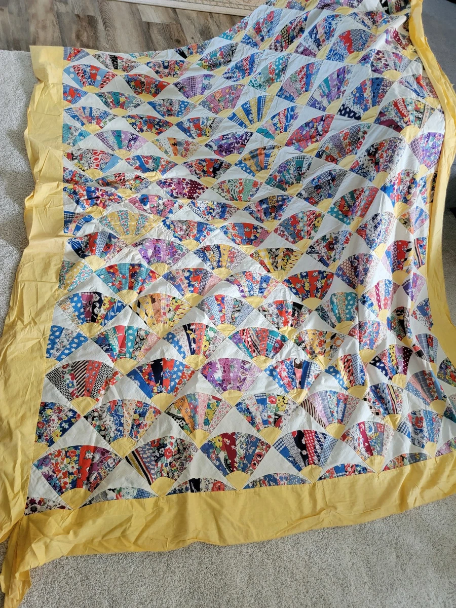 antique fan quilt products for sale | eBay