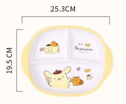 Juego de vajilla de ardilla Pom Pom Purin - Plato cuenco taza cuchara, 4... Foto 2 de 4