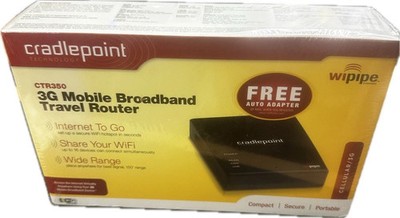 CRADLEPOINT WIRELESS TRAVEL ROUTER 3G CTR350 SSID CTR-D45 NIB