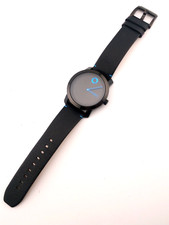 Movado Men's BOLD 42mm Trend Impuls Black PVD SS W/Blk Dial Azure Blue Hands/Dot