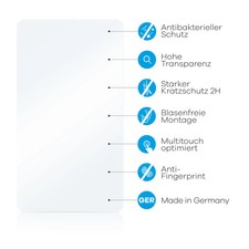 upscreen Schutzfolie für HANNspree HP196AGB Anti-Bakteriell Displayfolie Klar